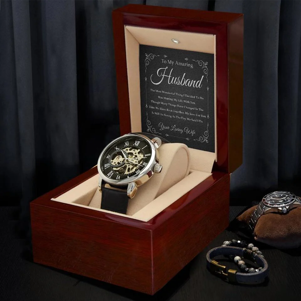 The Most Wonderful Thing I Decided Luxury Men's Watch With Message Card - Image 4