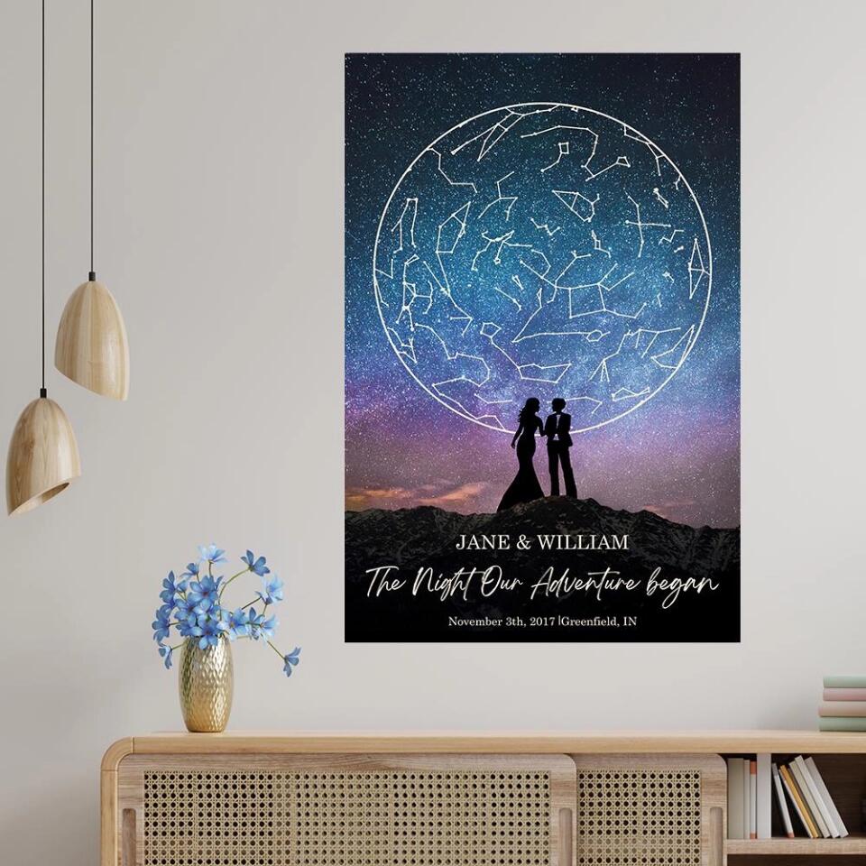 The Night Our Adventure Began Custom Canvas Poster Anniversary Gift For Couples - Image 14