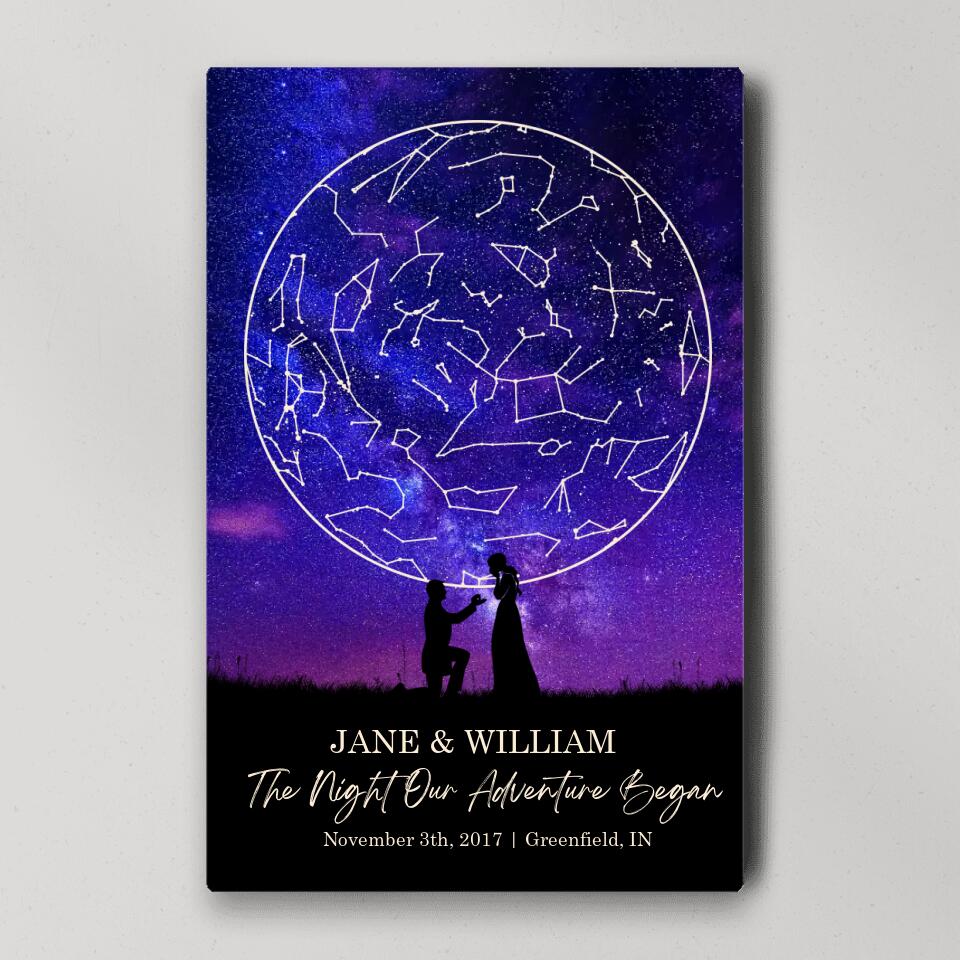 The Night Our Adventure Began Custom Canvas Poster Anniversary Gift For Couples - Image 3