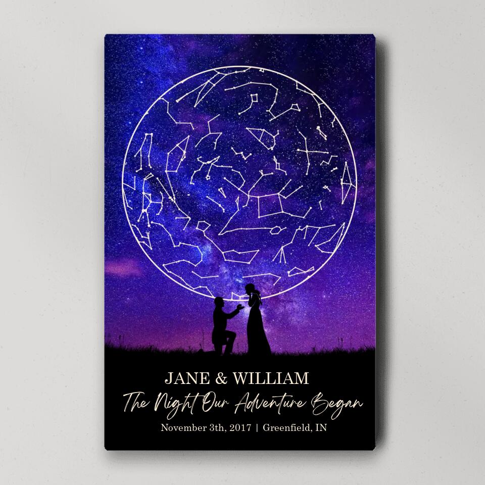 The Night Our Adventure Began Custom Canvas Poster Anniversary Gift For Couples - Image 4