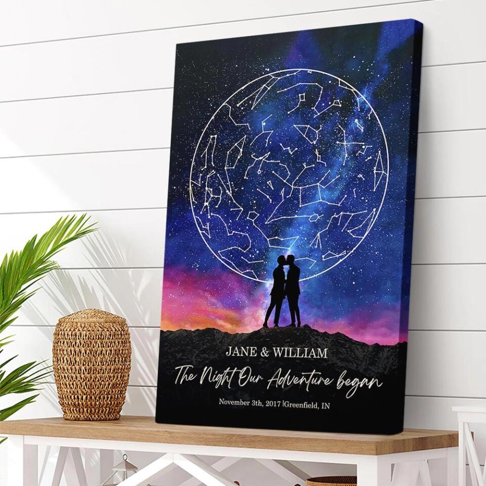 The Night Our Adventure Began Custom Canvas Poster Anniversary Gift For Couples - Image 5