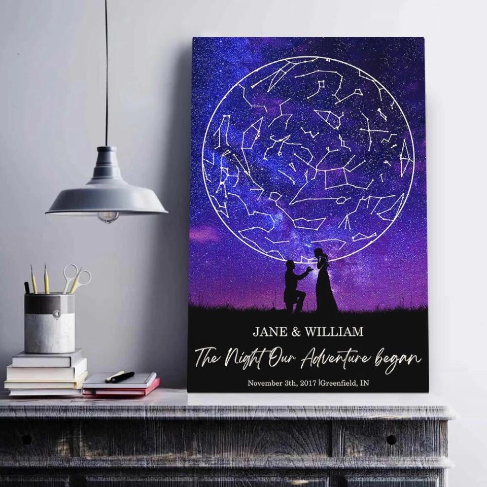 The Night Our Adventure Began Custom Canvas Poster Anniversary Gift For Couples - Image 6