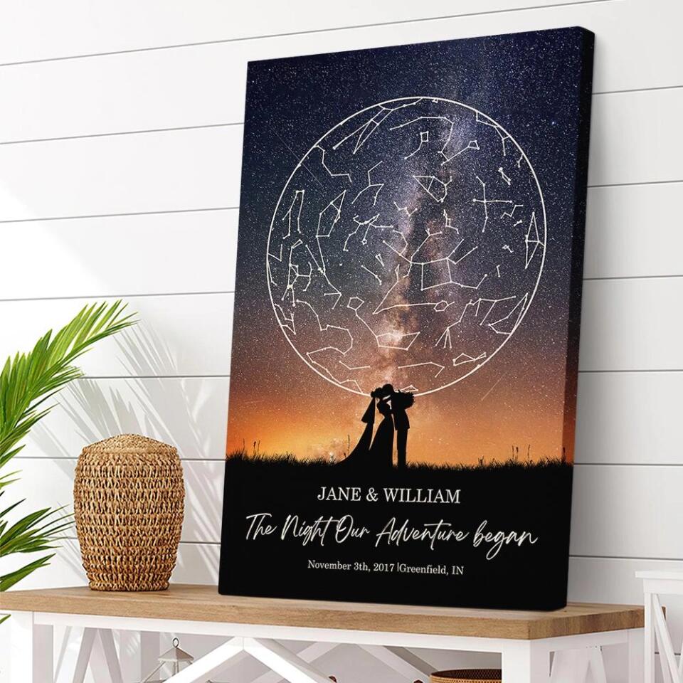 The Night Our Adventure Began Custom Canvas Poster Anniversary Gift For Couples - Image 7