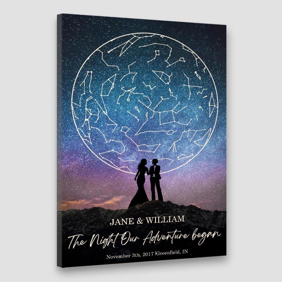 The Night Our Adventure Began Custom Canvas Poster Anniversary Gift For Couples - Image 8