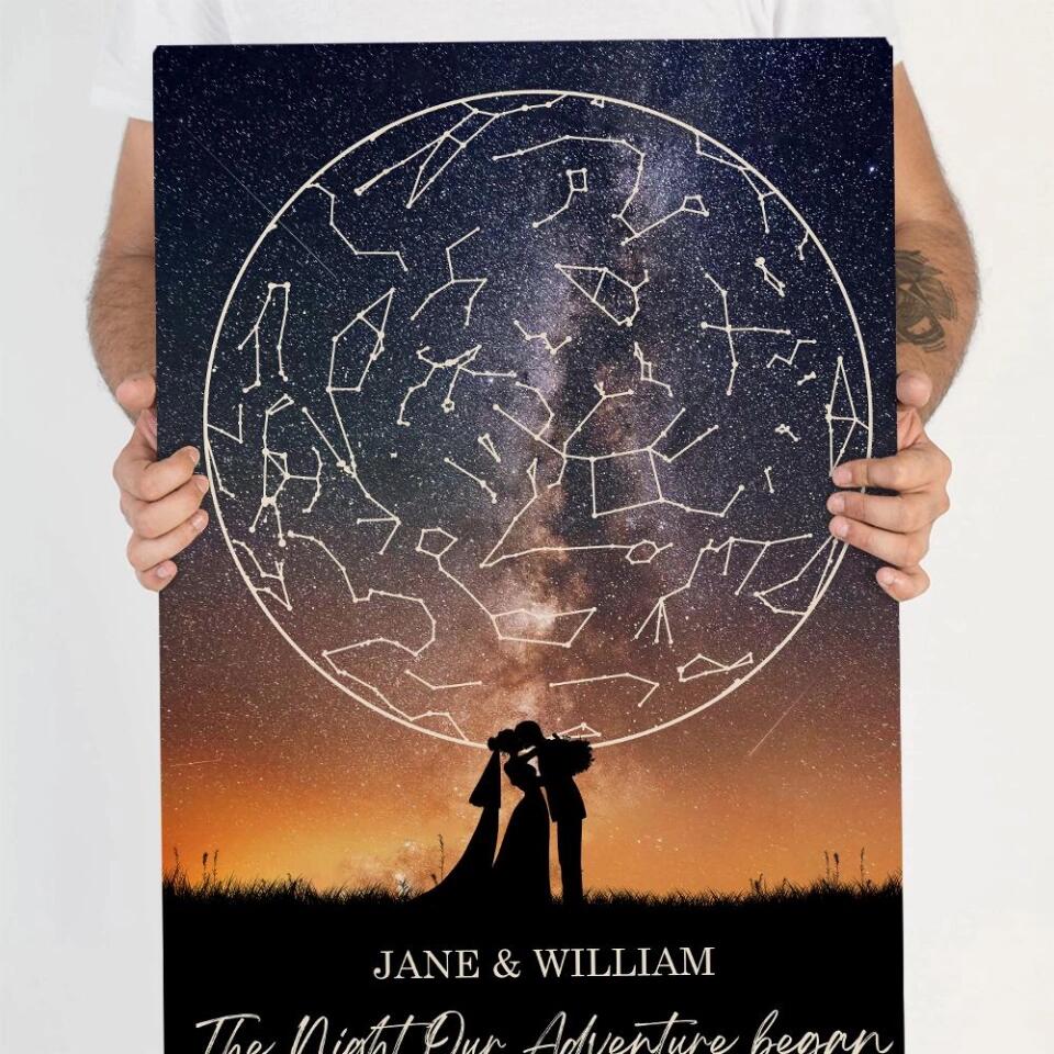 The Night Our Adventure Began Custom Canvas Poster Anniversary Gift For Couples - Image 9
