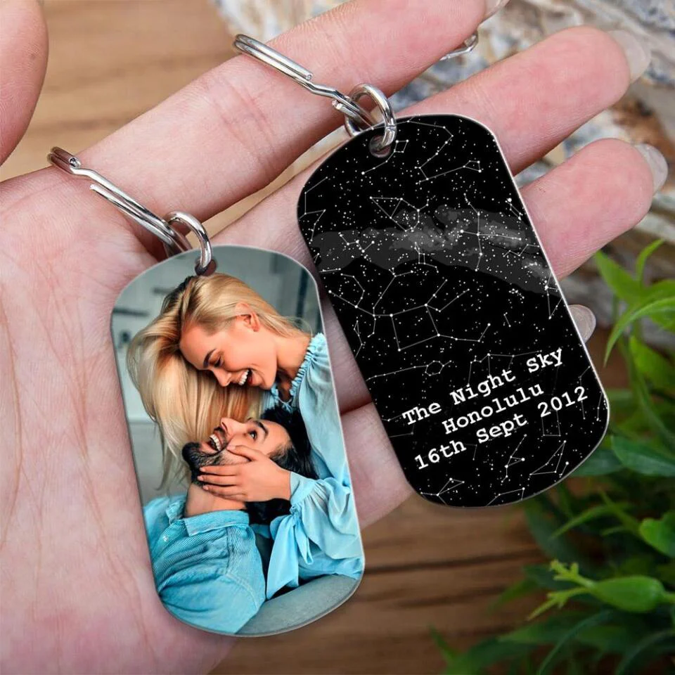 The Night Sky - Personalized Keychain - Custom Map & Date - Image 3