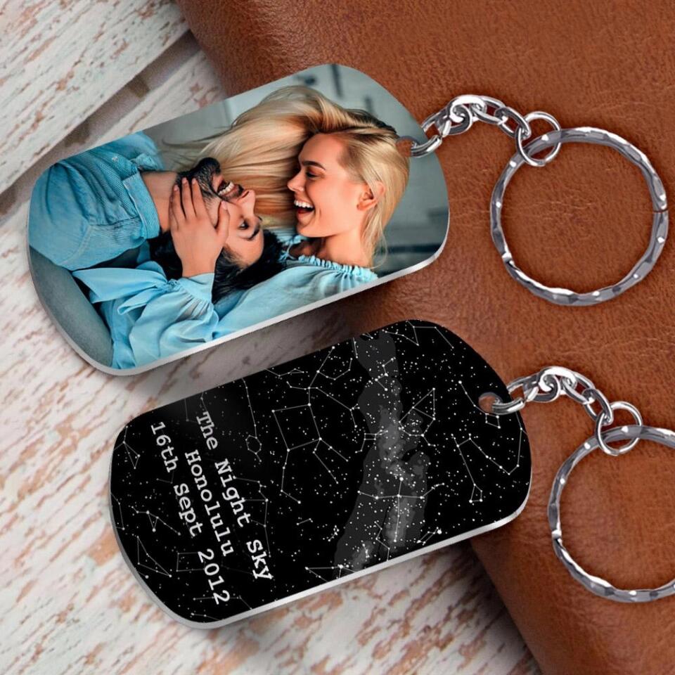 The Night Sky - Personalized Keychain - Custom Map & Date - Image 5