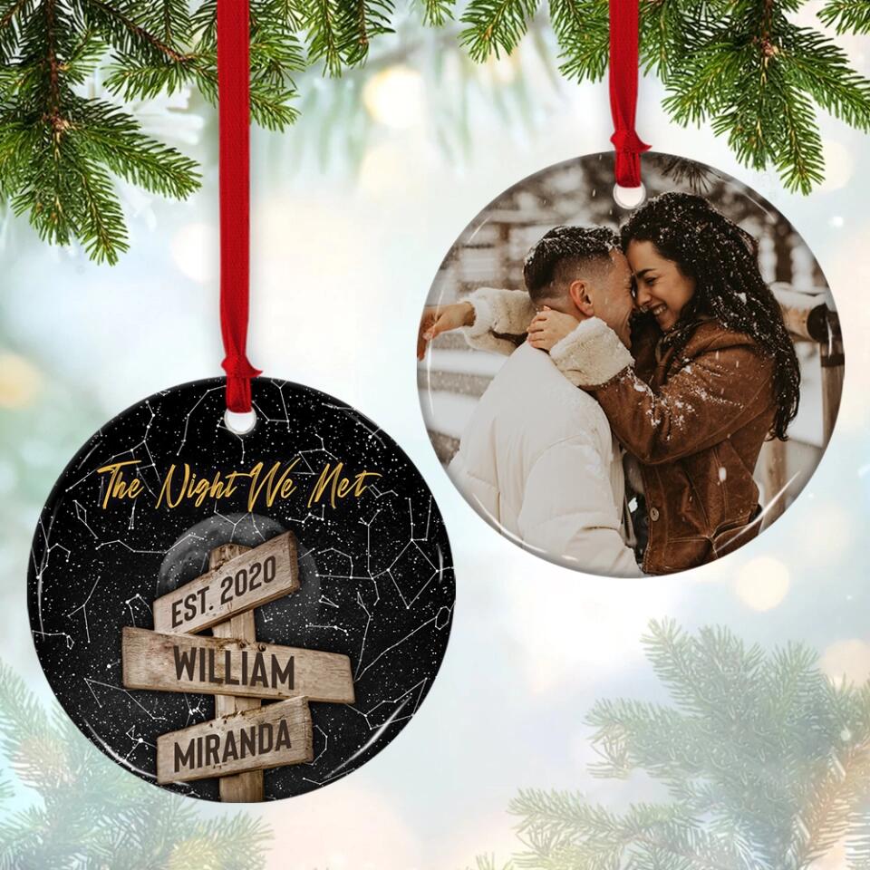 The Night We Met Custom Star Map Ceramic Ornament Christmas Gift For Couples - Image 10