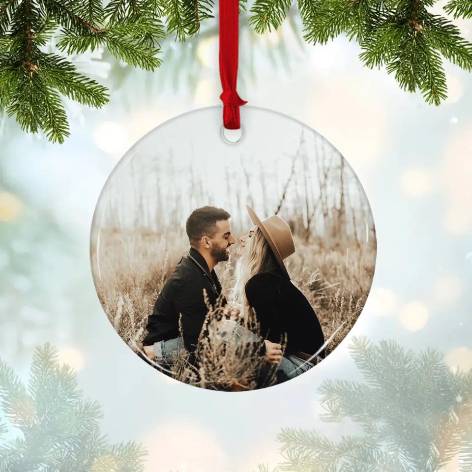 The Night We Met Custom Star Map Ceramic Ornament Christmas Gift For Couples - Image 4