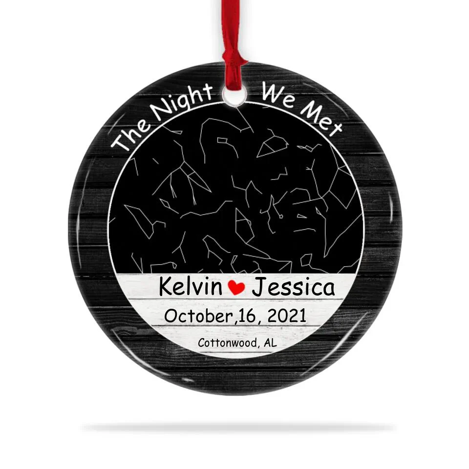 The Night We Met Personalized Ornament - Gift For Couples - Image 3