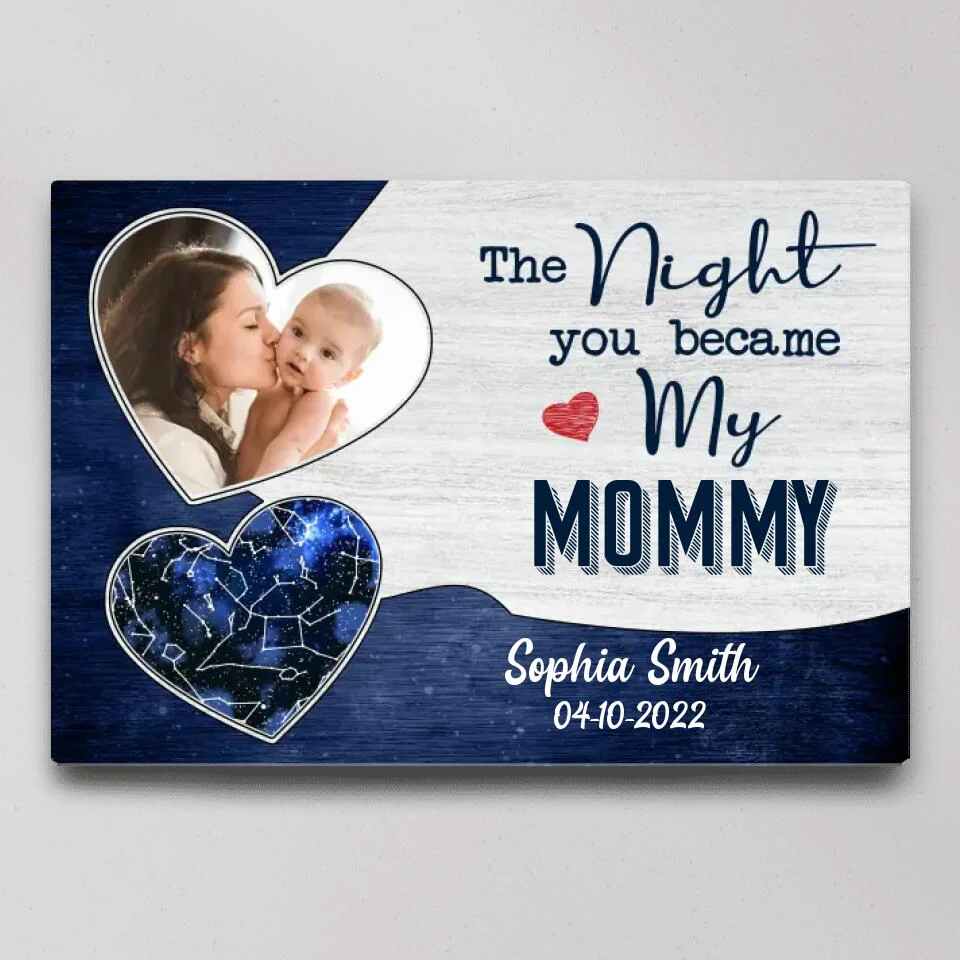 The Night You Became My Daddy Mommy Custom Canvas Poster Mother's Day Gift - Image 2