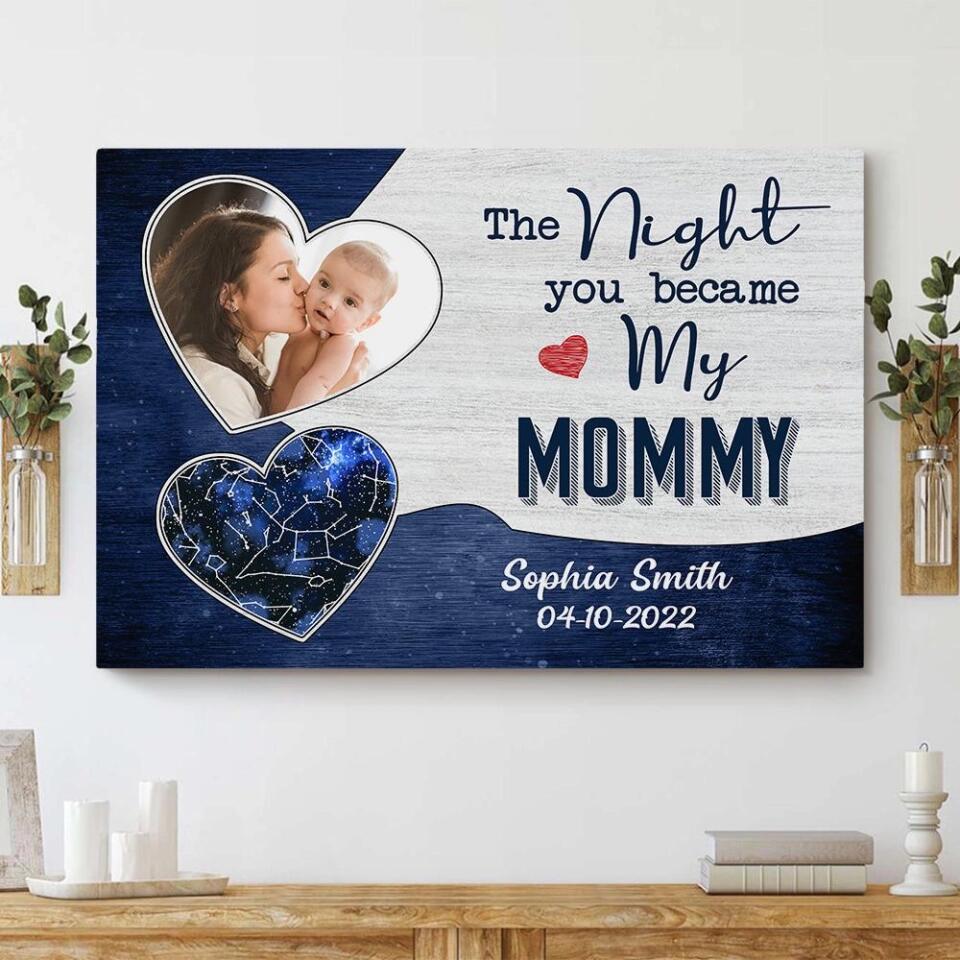 The Night You Became My Daddy Mommy Custom Canvas Poster Mother's Day Gift - Image 3