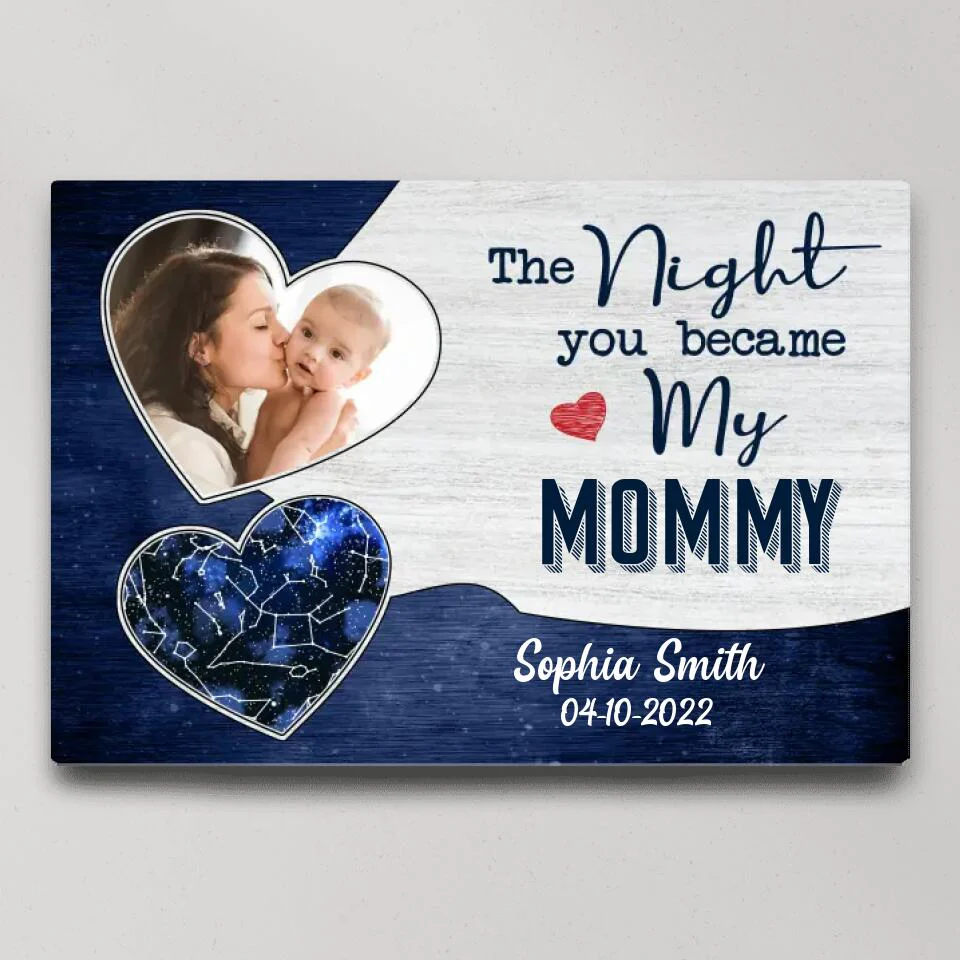 The Night You Became My Daddy Mommy Custom Canvas Poster Mother's Day Gift - Image 4