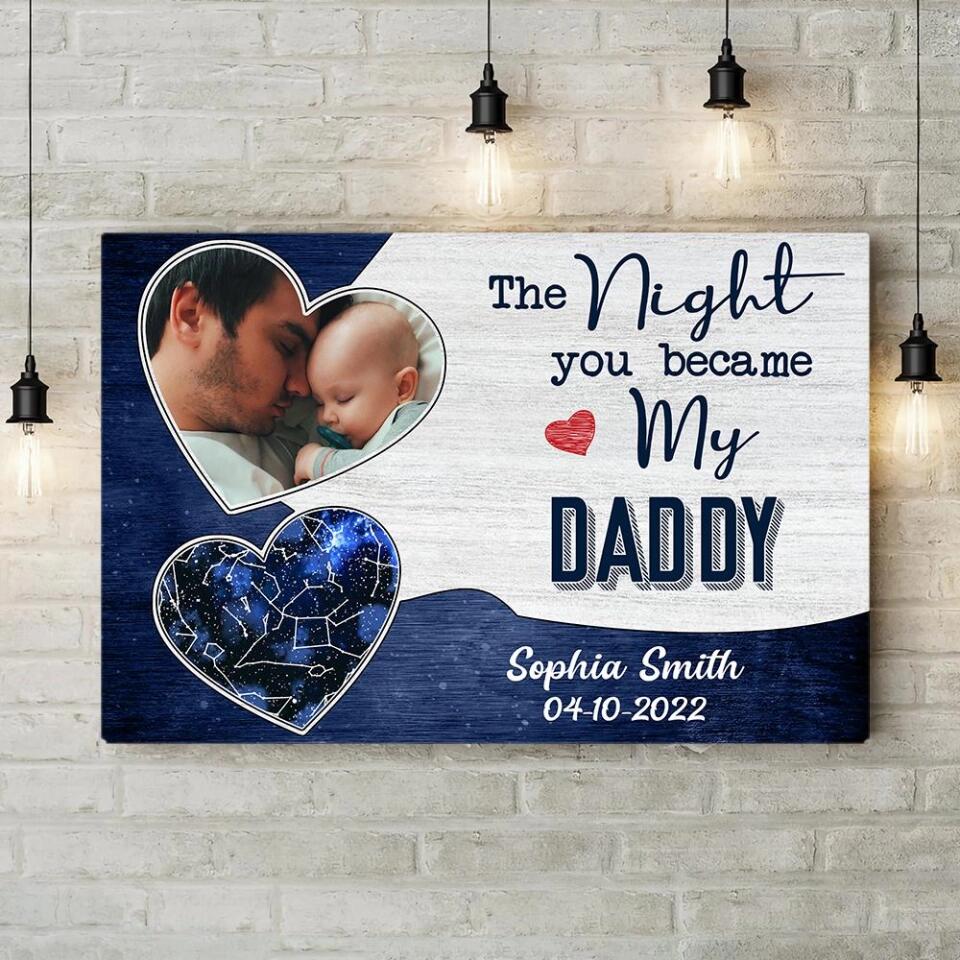 The Night You Became My Daddy Mommy Custom Canvas Poster Mother's Day Gift - Image 5