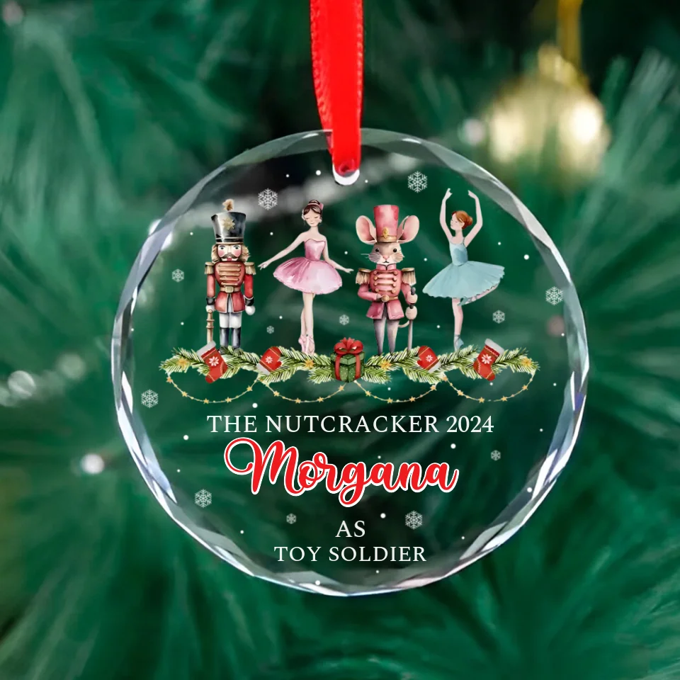 The Nutcracker 2025 As Toy Soldier - Custom Glass Ornament - Christmas Gifts For Family For Friends