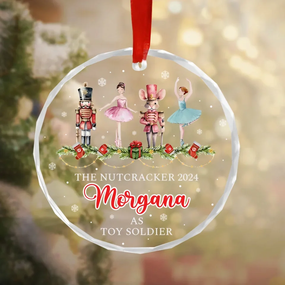 The Nutcracker 2025 As Toy Soldier - Custom Glass Ornament - Christmas Gifts For Family For Friends - Image 3