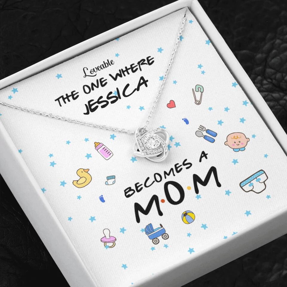 The one where become a Mom - Personalized Knot Necklace - Image 2