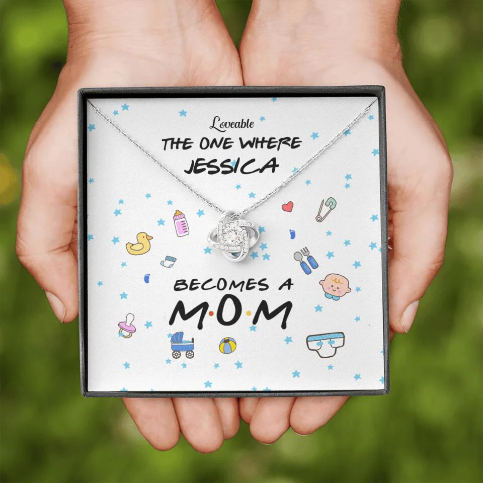 The one where become a Mom - Personalized Knot Necklace - Image 3