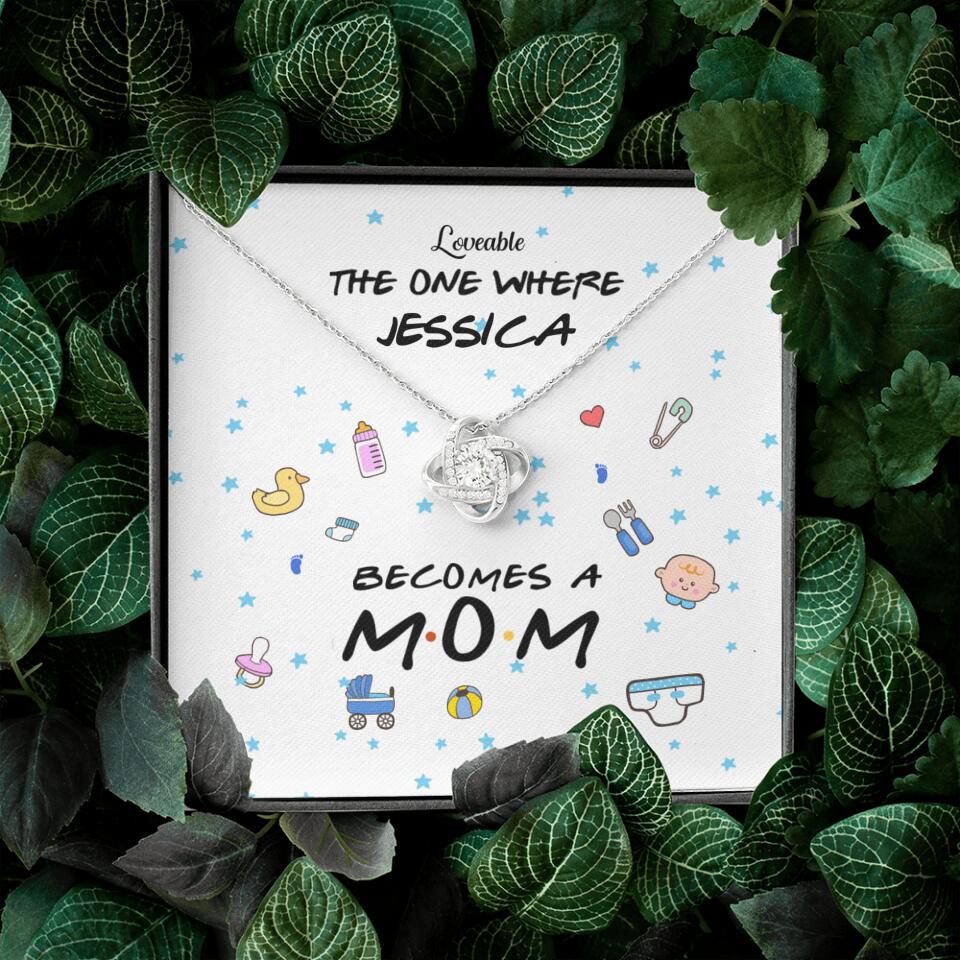 The one where become a Mom - Personalized Knot Necklace - Image 4