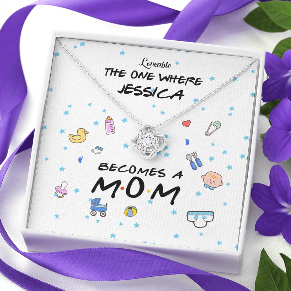 The one where become a Mom - Personalized Knot Necklace - Image 5