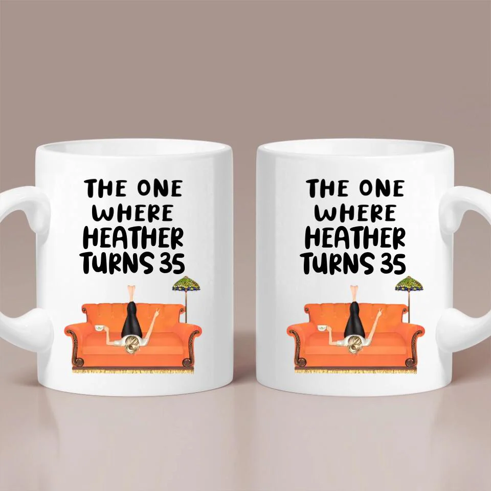 The One Where Turn to 35 - Personalized White Mug - 35th Birthday Gift - Image 2