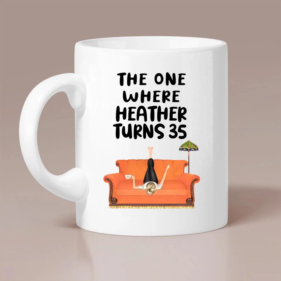 The One Where Turn to 35 - Personalized White Mug - 35th Birthday Gift - Image 3