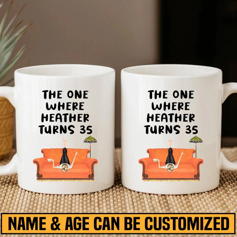 The One Where Turn to 35 - Personalized White Mug - 35th Birthday Gift - Image 4