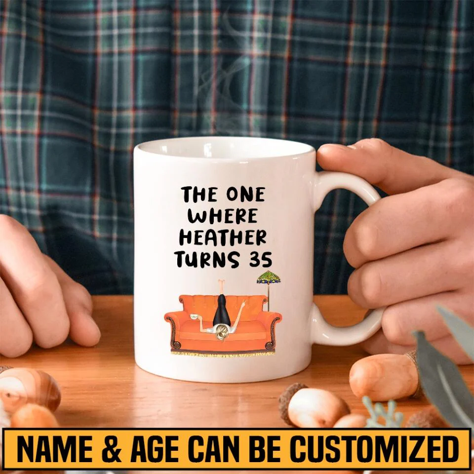 The One Where Turn to 35 - Personalized White Mug - 35th Birthday Gift - Image 5