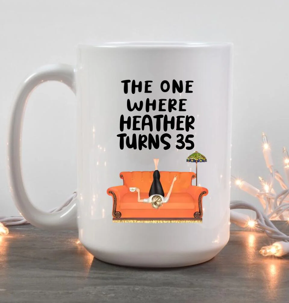 The One Where Turn to 35 - Personalized White Mug - 35th Birthday Gift - Image 7
