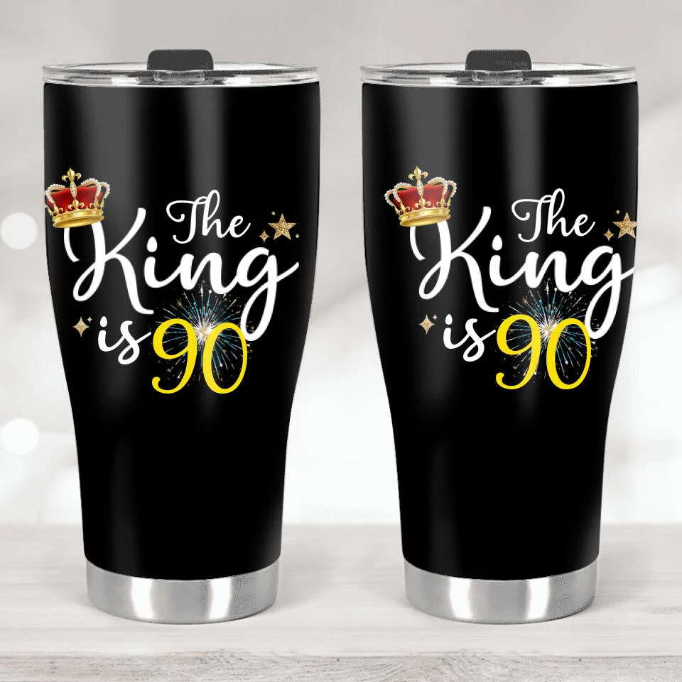 The Queen Is 90 Personalized Curved Tumbler - Image 2