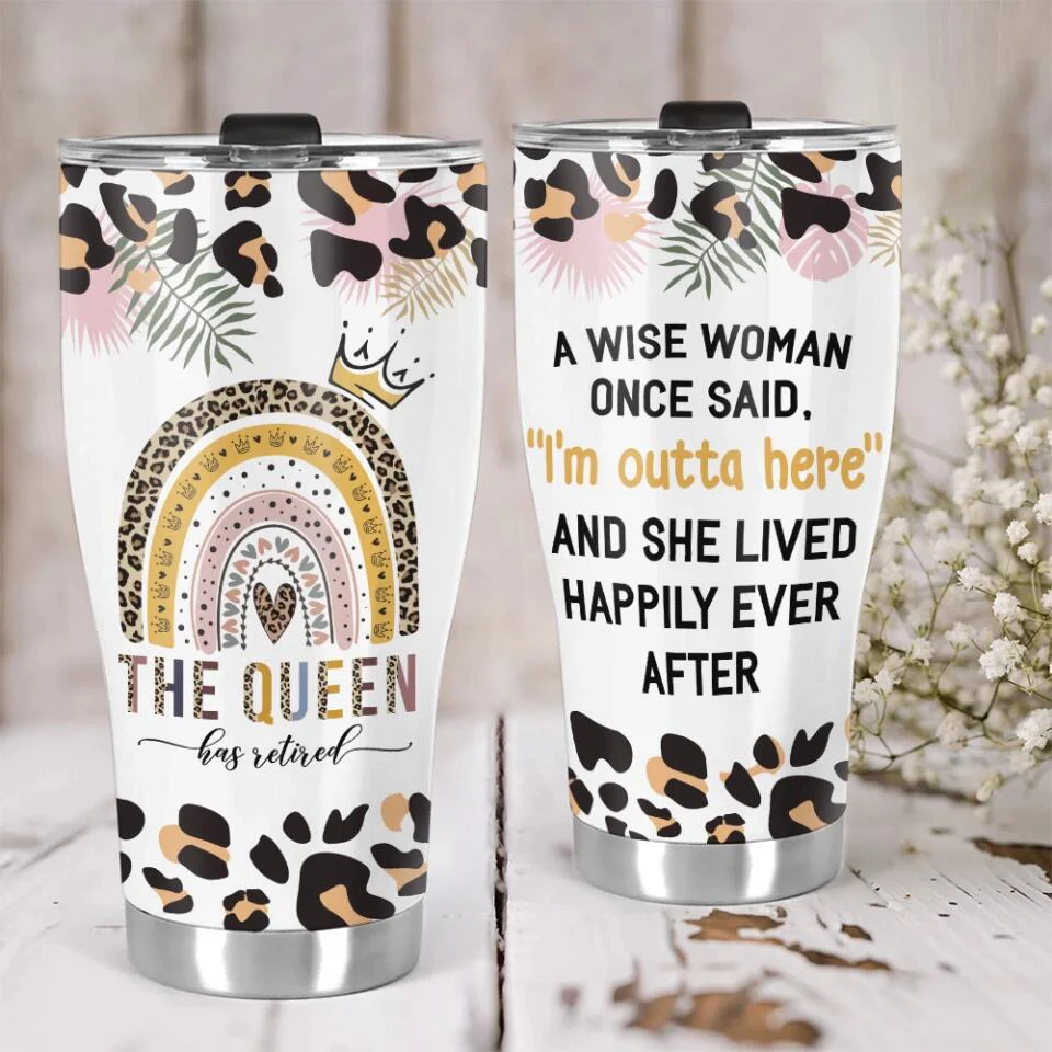 The Queen Teacher - Curved Tumbler Cup - Image 4