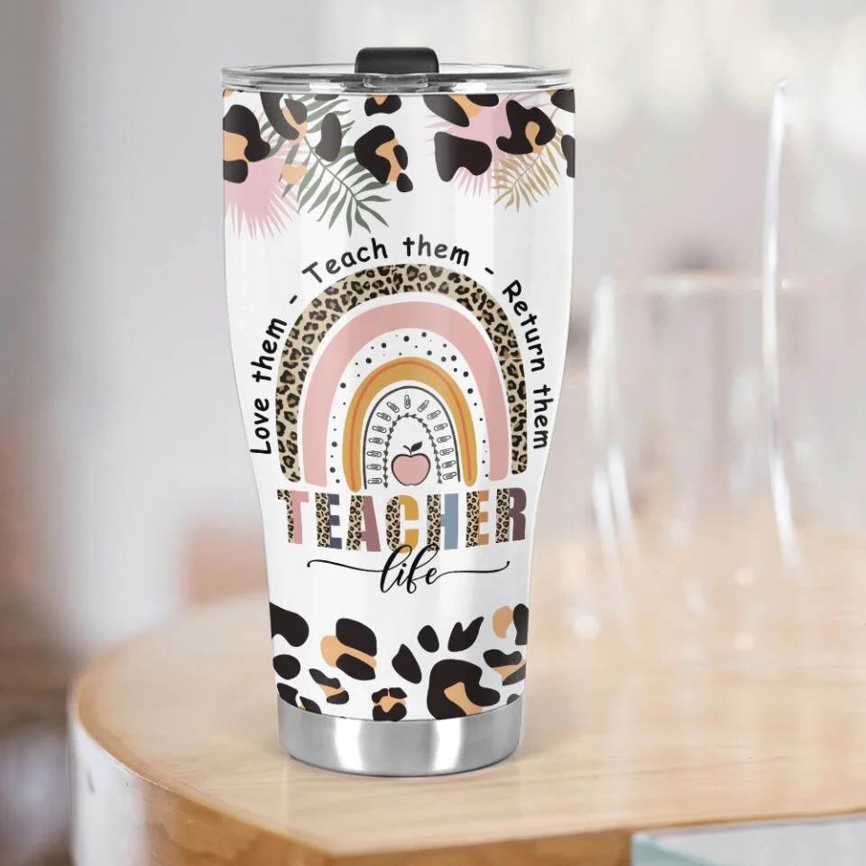 The Queen Teacher - Curved Tumbler Cup - Image 8