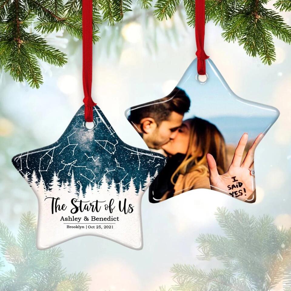 The Start Of Us - Personalized Photo Ceramic Ornament - Gift For Him, Her - Image 20