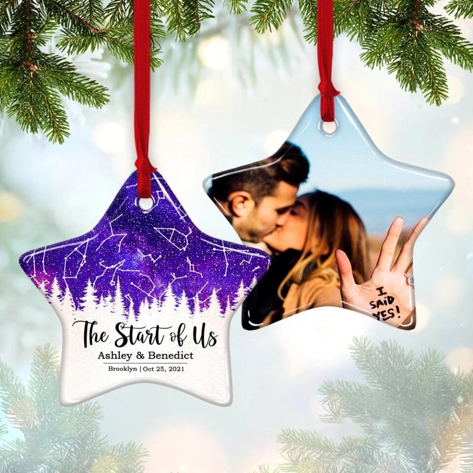 The Start Of Us - Personalized Photo Ceramic Ornament - Gift For Him, Her - Image 22