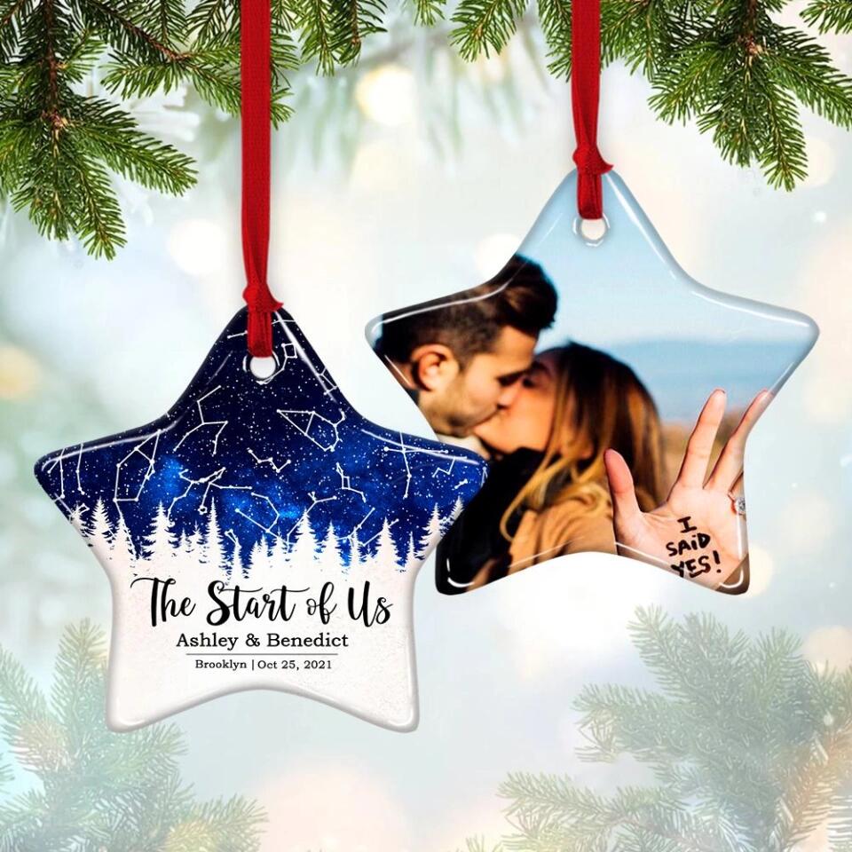 The Start Of Us - Personalized Photo Ceramic Ornament - Gift For Him, Her - Image 23