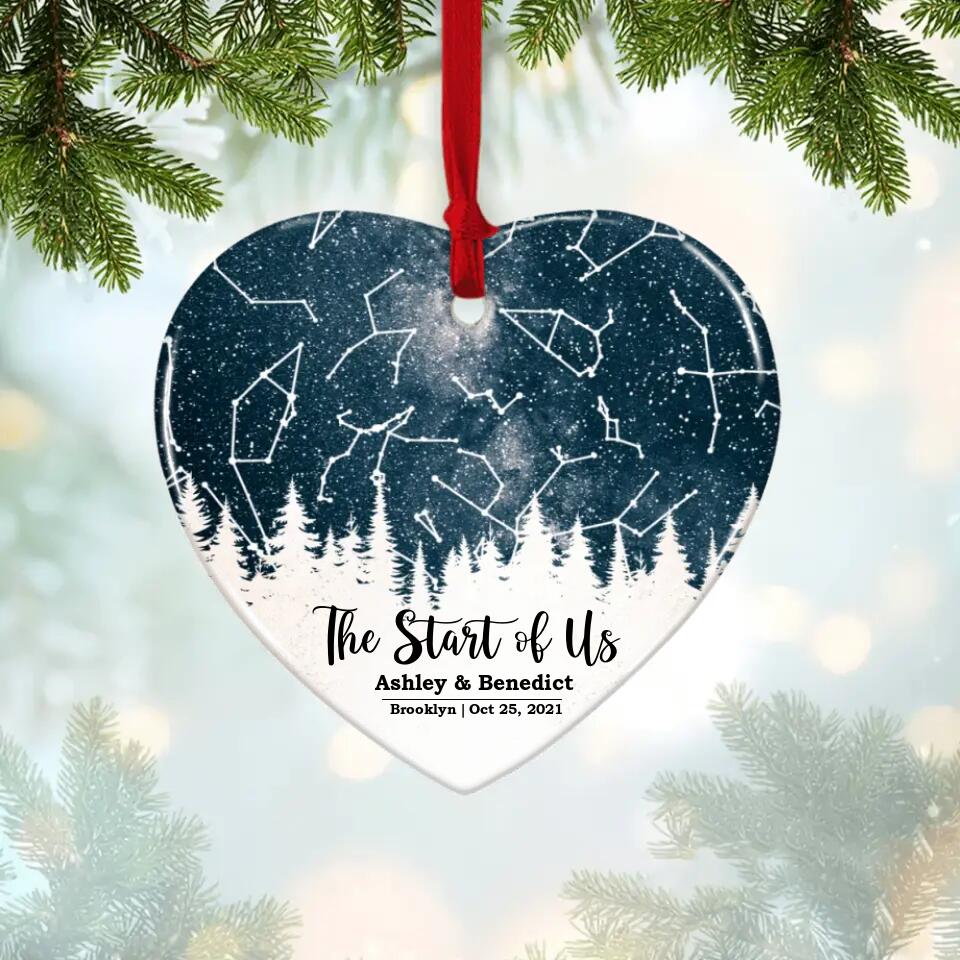 The Start Of Us - Personalized Photo Ceramic Ornament - Gift For Him, Her - Image 8