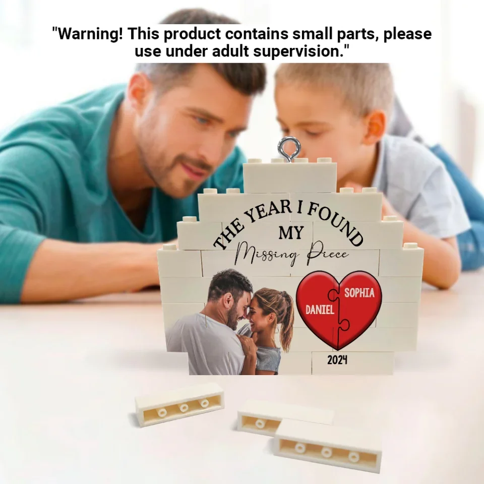 The Year I Found My Missing Piece - Personalized Custom Puzzle Ornament - Christmas Gift for Couples - Image 5