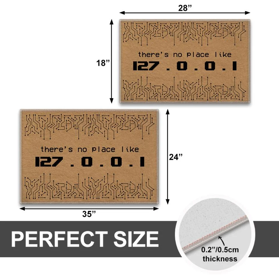 There's No Place Like 127.0.0.1 - Personalized Special Doormat - Gift For Coders For Job Lovers For IT - Image 5