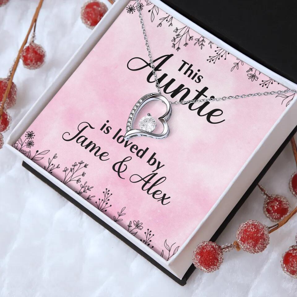 This Auntie Mom Granny is Loved By Kids Personalized Necklace - Image 14