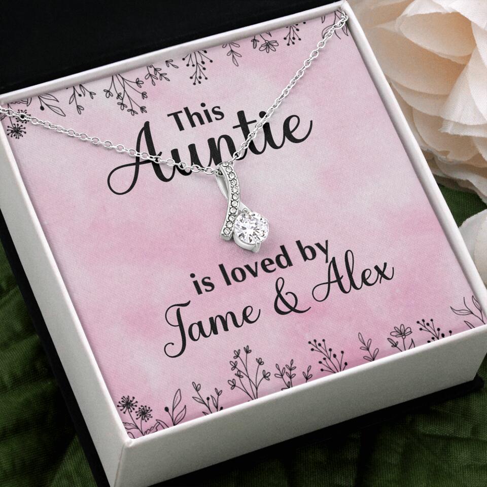 This Auntie Mom Granny is Loved By Kids Personalized Necklace - Image 46