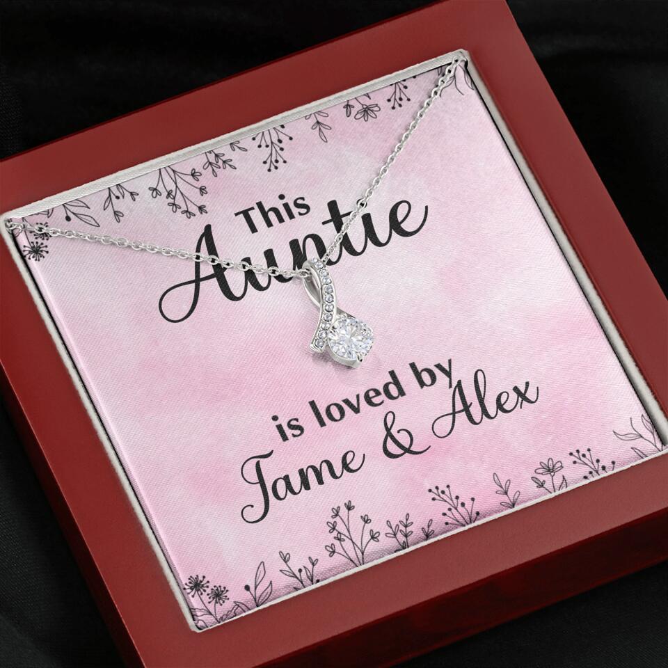 This Auntie Mom Granny is Loved By Kids Personalized Necklace - Image 51