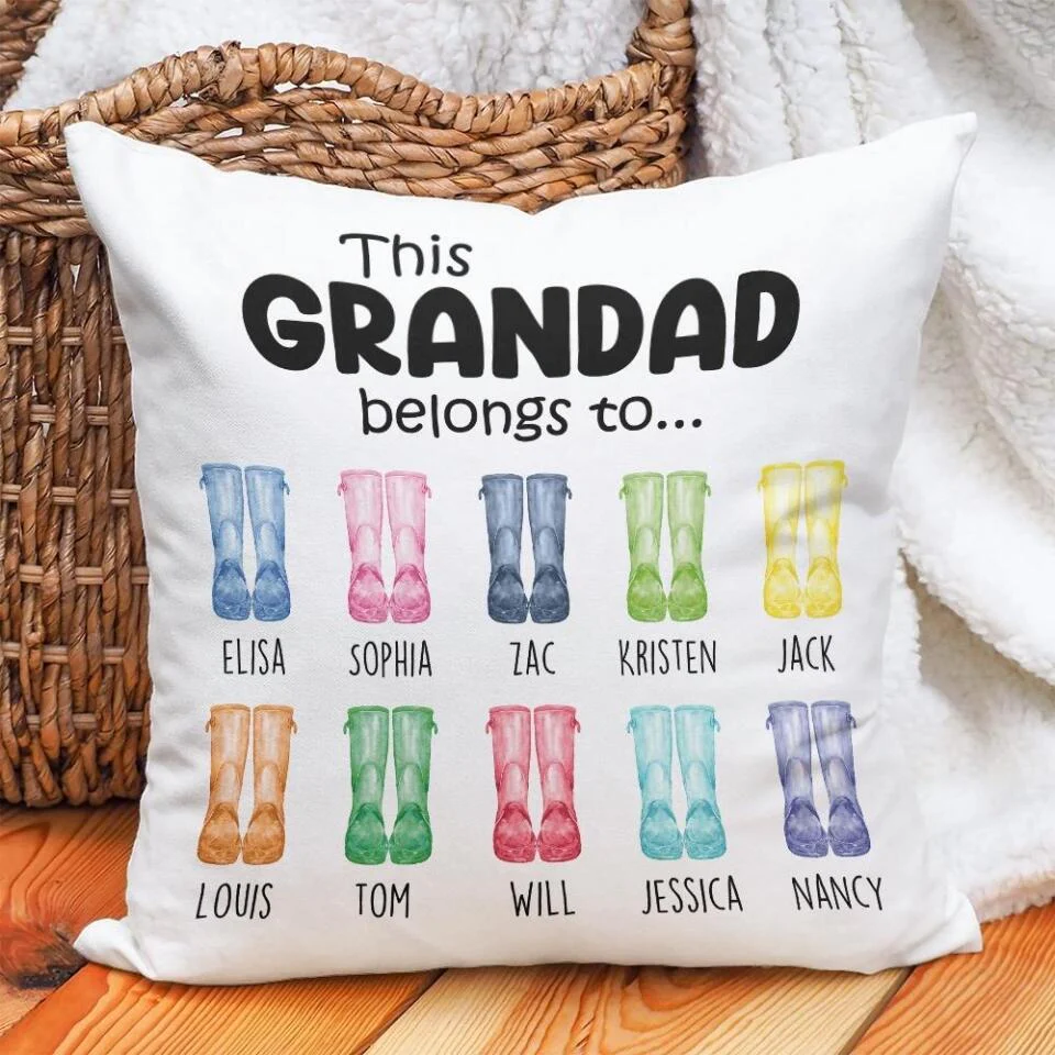 This Grandad Belong To - Personalized Pillow - Birthday Gift For Grandpa - Image 5