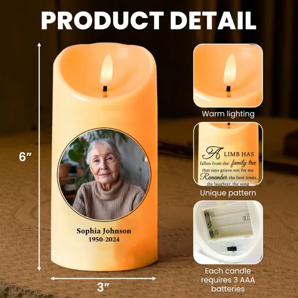 Those We Love Don't Go Away They Walk Beside Us Every Day - Cardinal Memorial Led Candle - Sympathy Gift for Loss of Loved Ones - Image 4