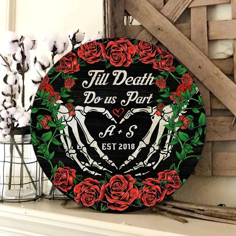 Couple Wooden Sign Till Death Do Us Apart Personalized Wooden Sign - Image 6