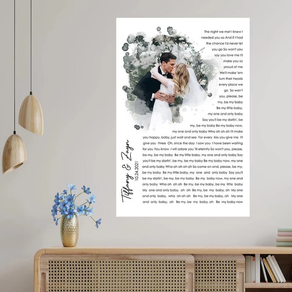 Time Fade Away Meaningful Song Lyrics Custom Canvas Poster Anniversary Gift For Couples - Image 5