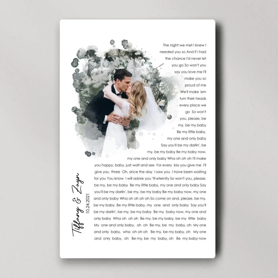 Time Fade Away Meaningful Song Lyrics Custom Canvas Poster Anniversary Gift For Couples - Image 6