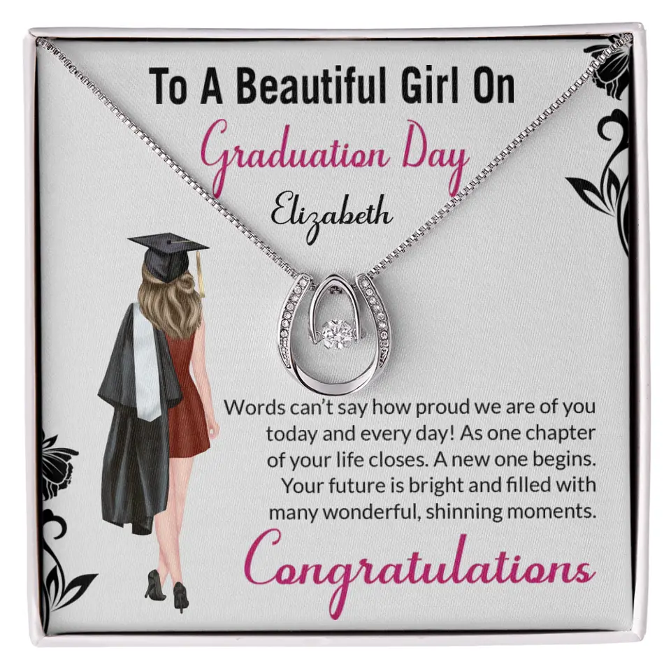 To A Beautiful Girl On Graduation Day - Personalized Necklace - Graduation Gift For Daughter/Sister - Image 49
