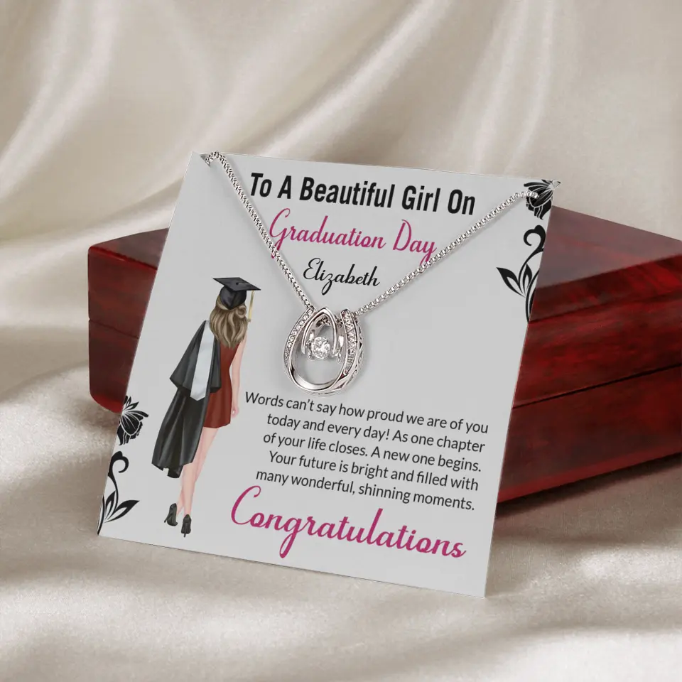 To A Beautiful Girl On Graduation Day - Personalized Necklace - Graduation Gift For Daughter/Sister - Image 62