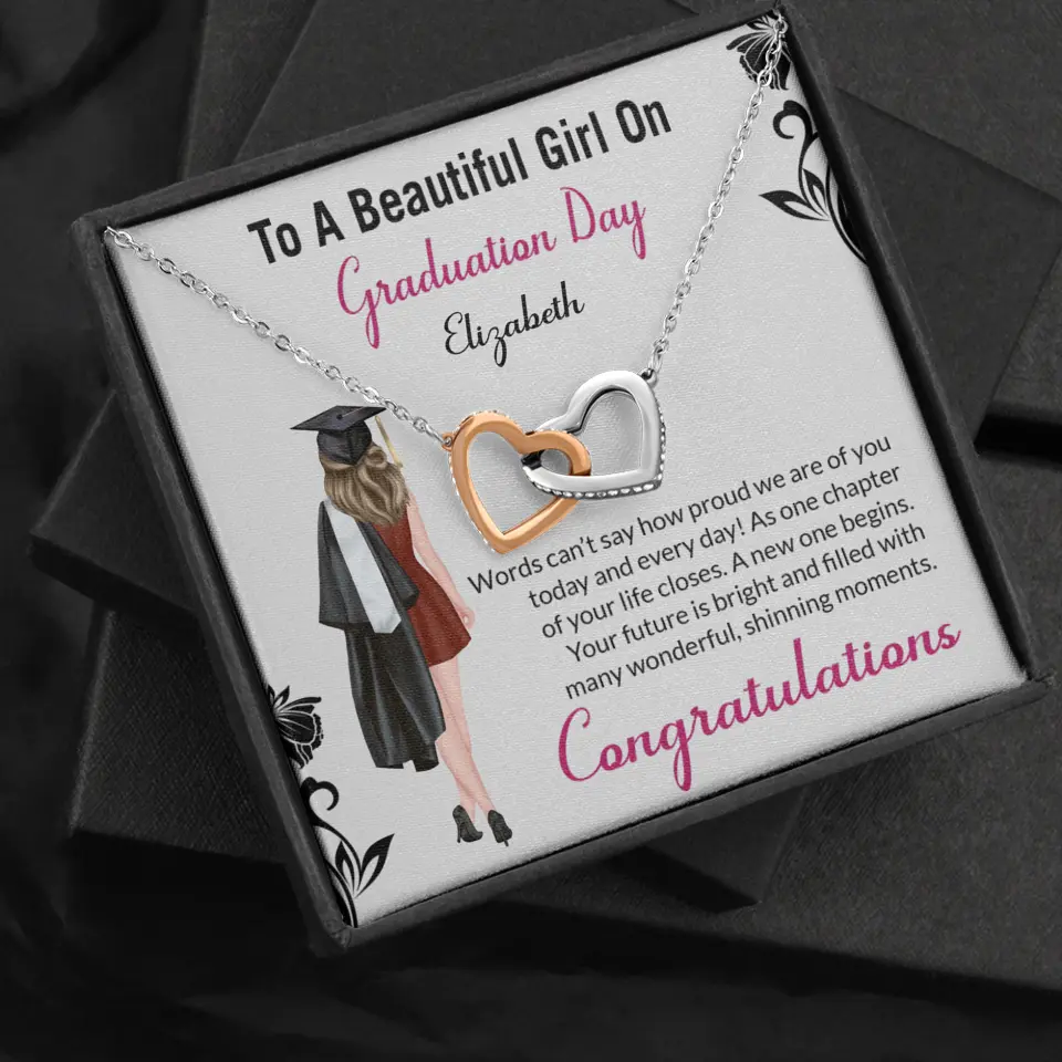 To A Beautiful Girl On Graduation Day - Personalized Necklace - Graduation Gift For Daughter/Sister - Image 64
