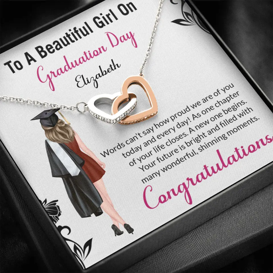 To A Beautiful Girl On Graduation Day - Personalized Necklace - Graduation Gift For Daughter/Sister - Image 65